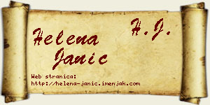 Helena Janić vizit kartica